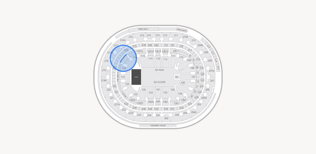 Xfinity Mobile Arena Seating Chart
