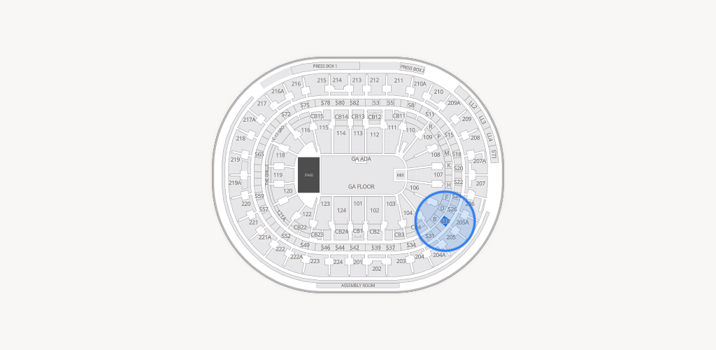 Xfinity Mobile Arena Seating Chart