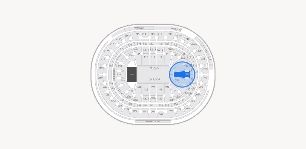 Xfinity Mobile Arena Seating Chart