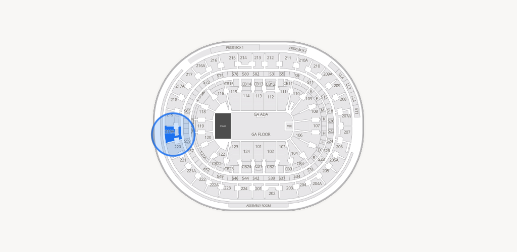 Xfinity Mobile Arena Seating Chart