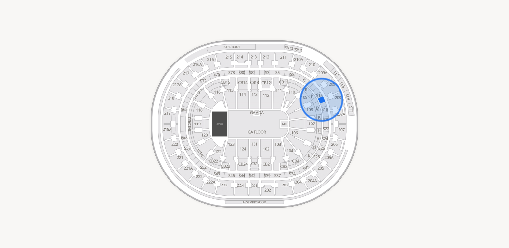 Xfinity Mobile Arena Seating Chart