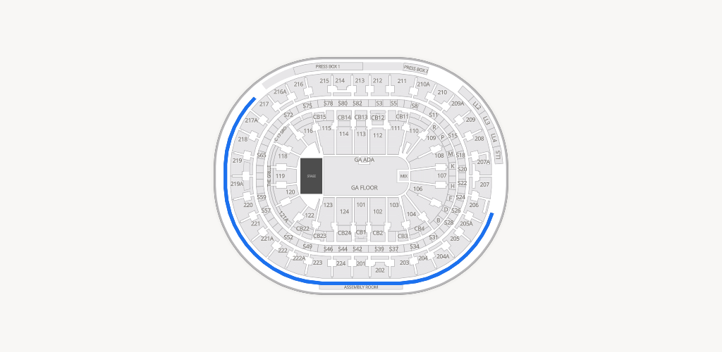 Xfinity Mobile Arena Seating Chart