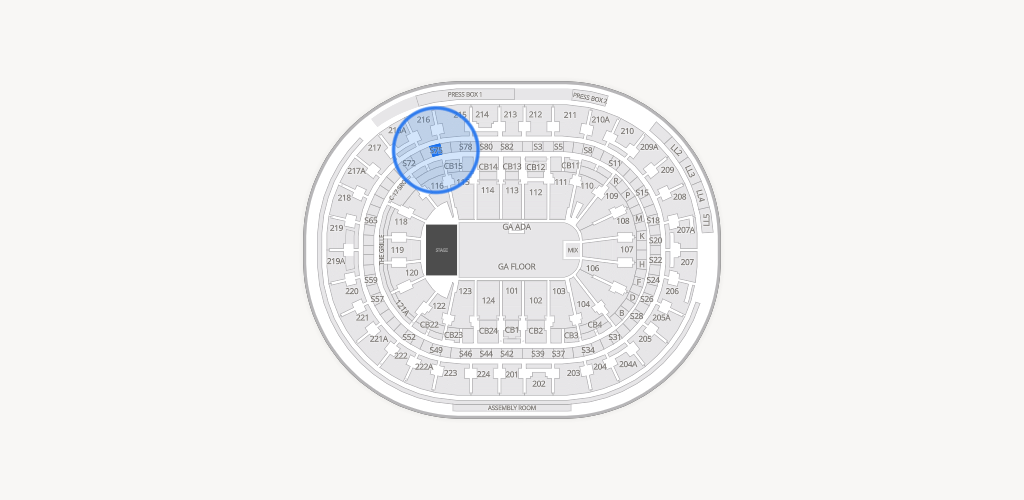 Xfinity Mobile Arena Seating Chart
