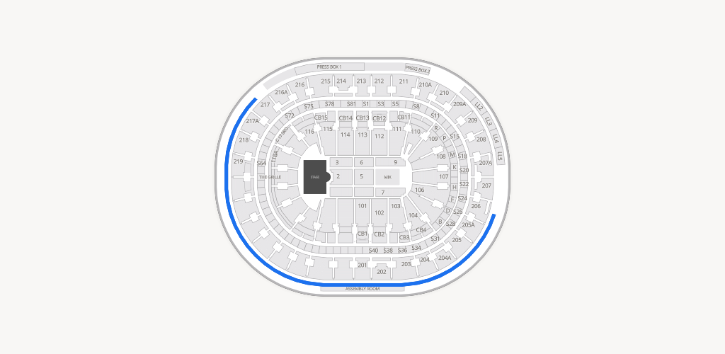 Xfinity Mobile Arena Seating Chart
