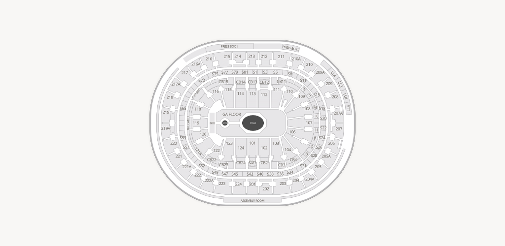 Xfinity Mobile Arena Seating Chart