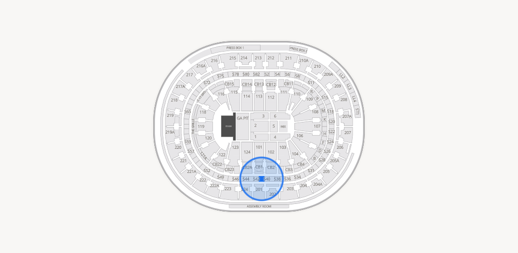 Xfinity Mobile Arena Seating Chart
