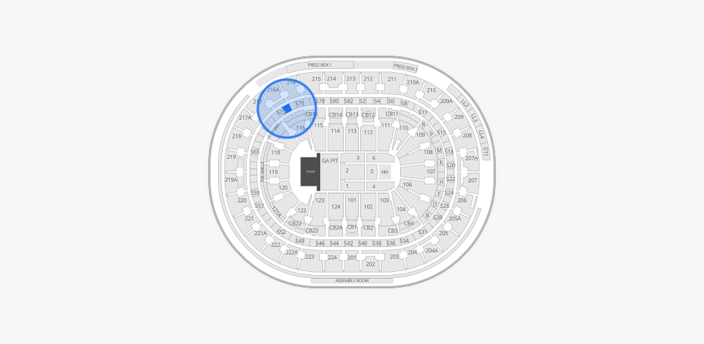 Xfinity Mobile Arena Seating Chart