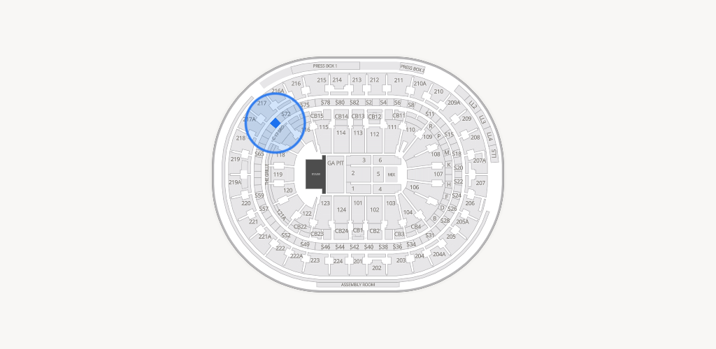 Xfinity Mobile Arena Seating Chart