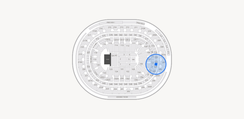 Xfinity Mobile Arena Seating Chart