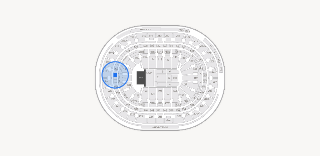 Xfinity Mobile Arena Seating Chart