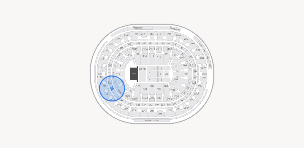 Xfinity Mobile Arena Seating Chart