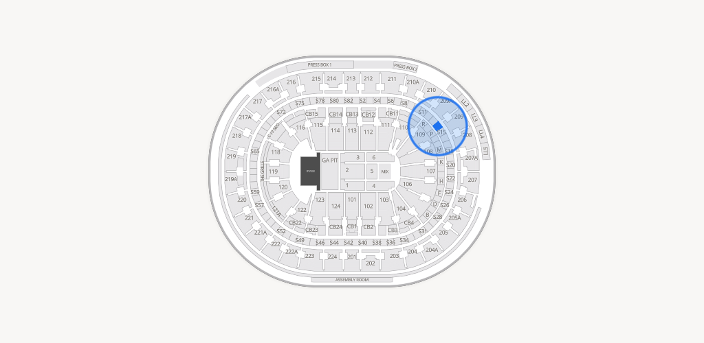 Xfinity Mobile Arena Seating Chart