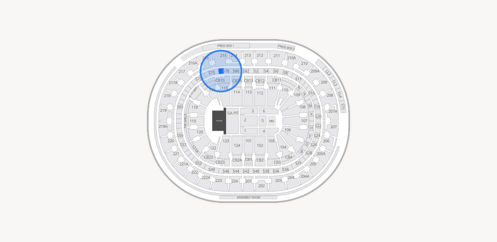 Xfinity Mobile Arena Seating Chart