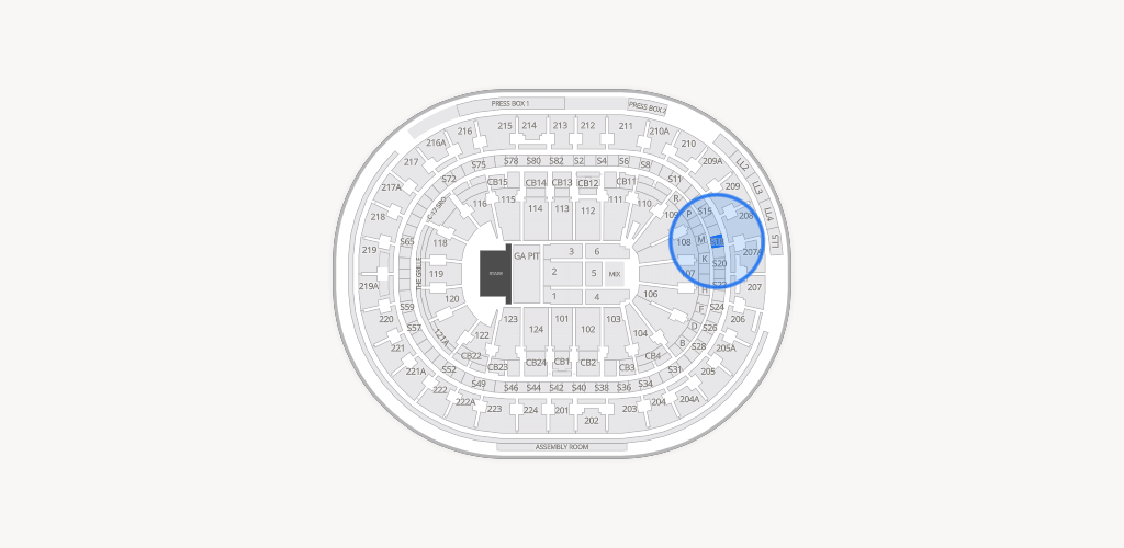 Xfinity Mobile Arena Seating Chart