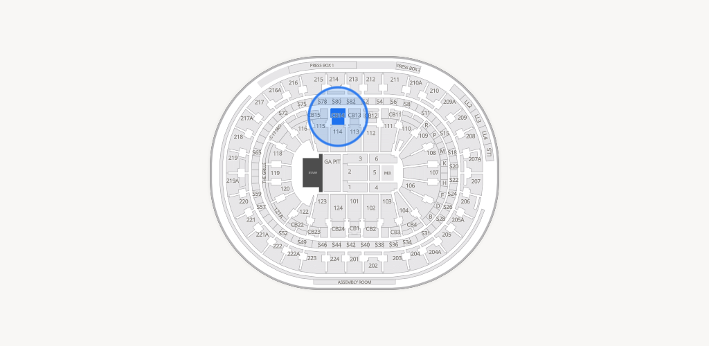 Xfinity Mobile Arena Seating Chart