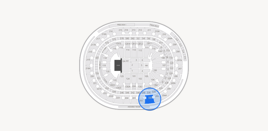 Xfinity Mobile Arena Seating Chart