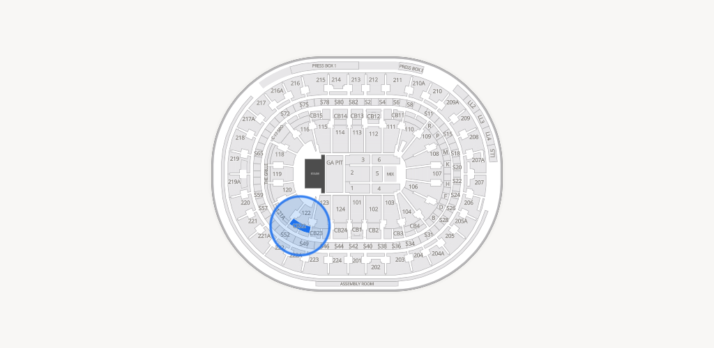 Xfinity Mobile Arena Seating Chart