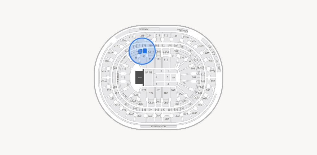 Xfinity Mobile Arena Seating Chart