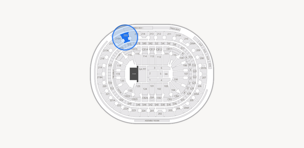 Xfinity Mobile Arena Seating Chart