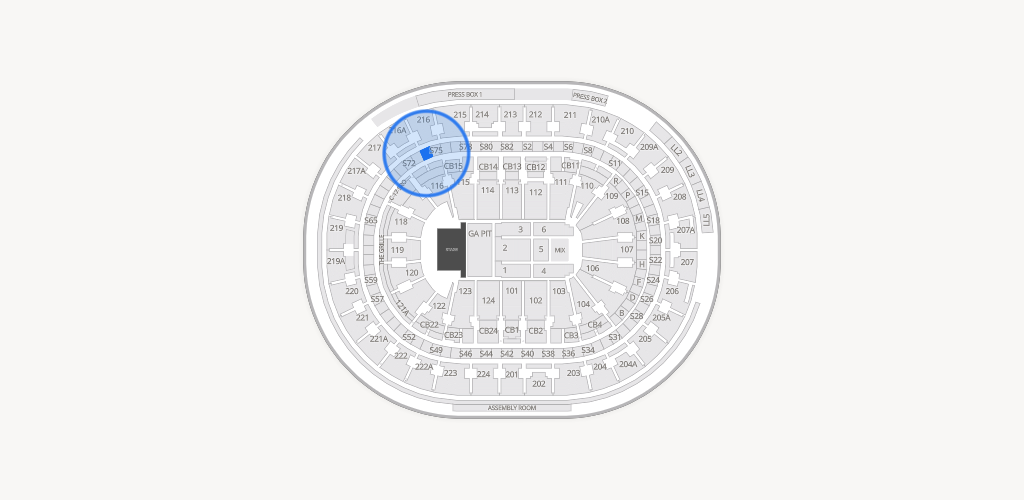 Xfinity Mobile Arena Seating Chart