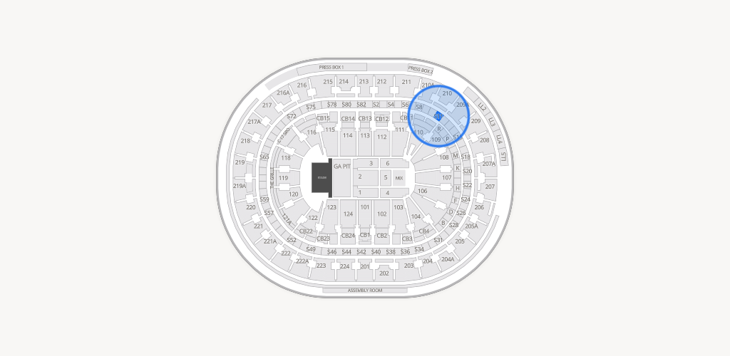 Xfinity Mobile Arena Seating Chart