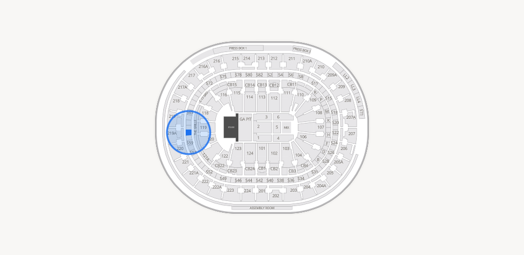 Xfinity Mobile Arena Seating Chart