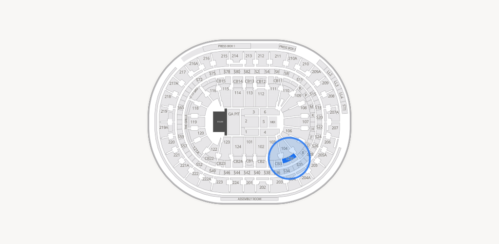 Xfinity Mobile Arena Seating Chart