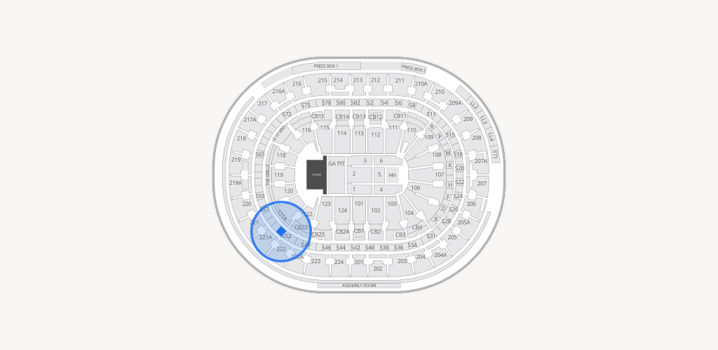 Xfinity Mobile Arena Seating Chart