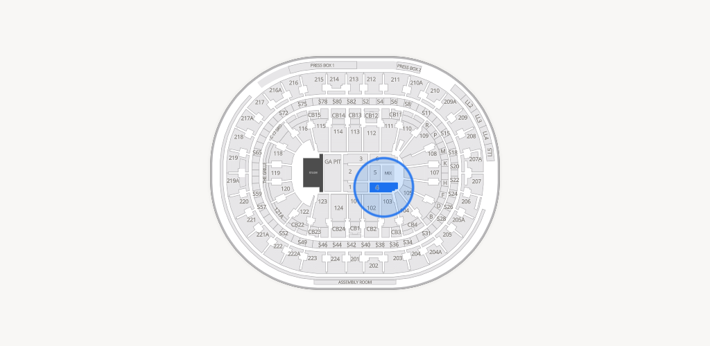 Xfinity Mobile Arena Seating Chart
