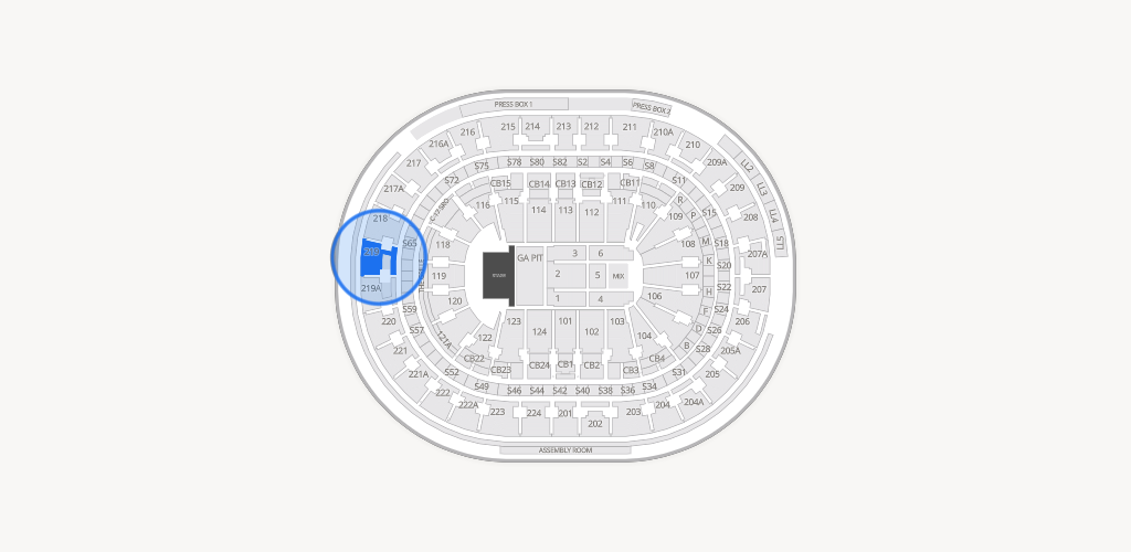 Xfinity Mobile Arena Seating Chart