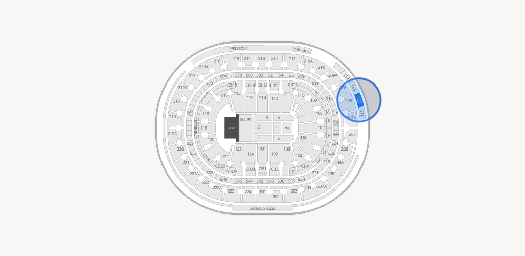 Xfinity Mobile Arena Seating Chart