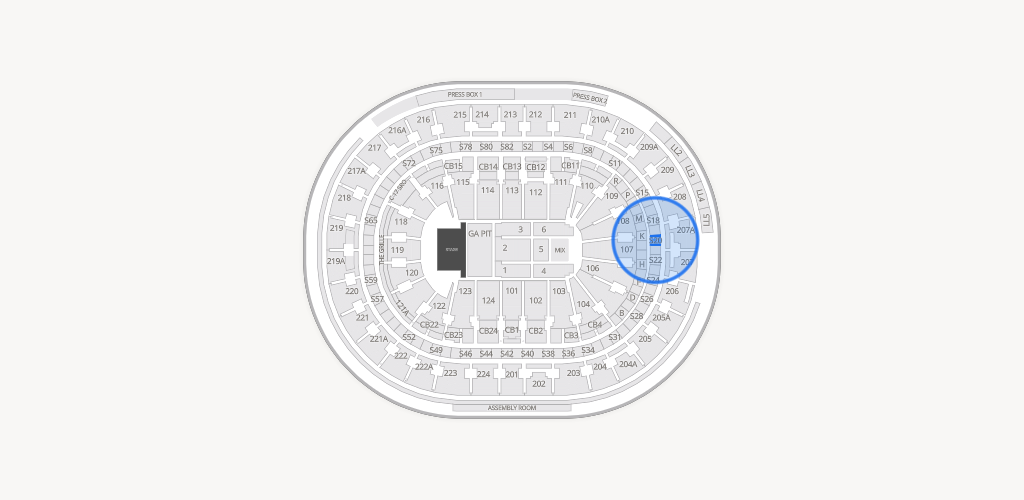 Xfinity Mobile Arena Seating Chart