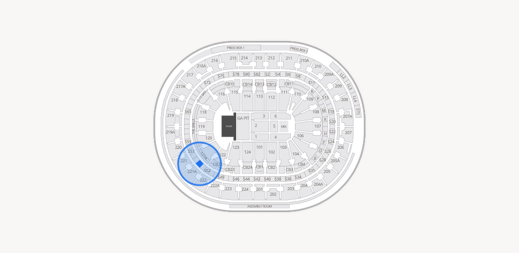 Xfinity Mobile Arena Seating Chart