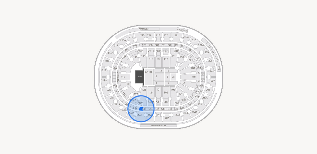 Xfinity Mobile Arena Seating Chart