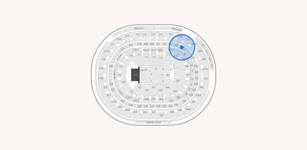 Xfinity Mobile Arena Seating Chart