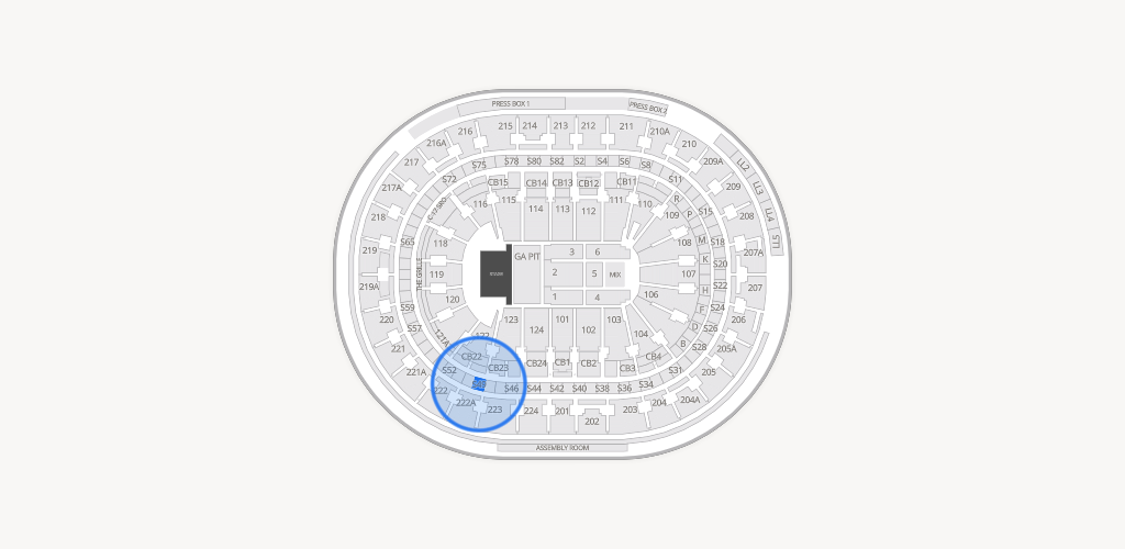 Xfinity Mobile Arena Seating Chart
