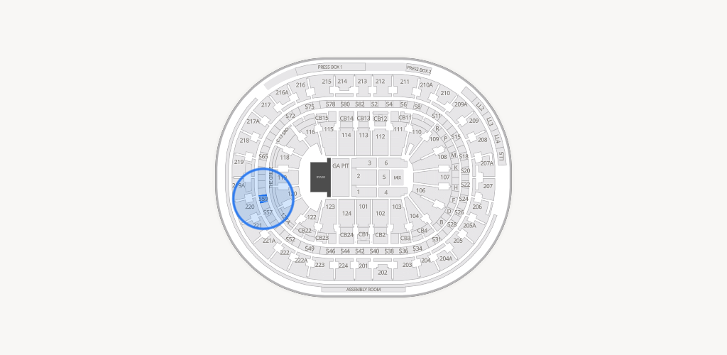 Xfinity Mobile Arena Seating Chart