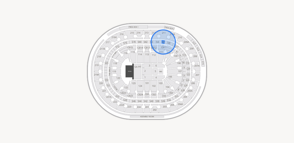 Xfinity Mobile Arena Seating Chart