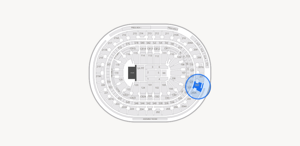 Xfinity Mobile Arena Seating Chart