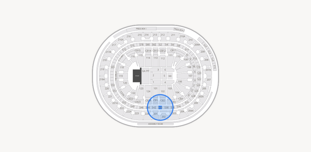 Xfinity Mobile Arena Seating Chart