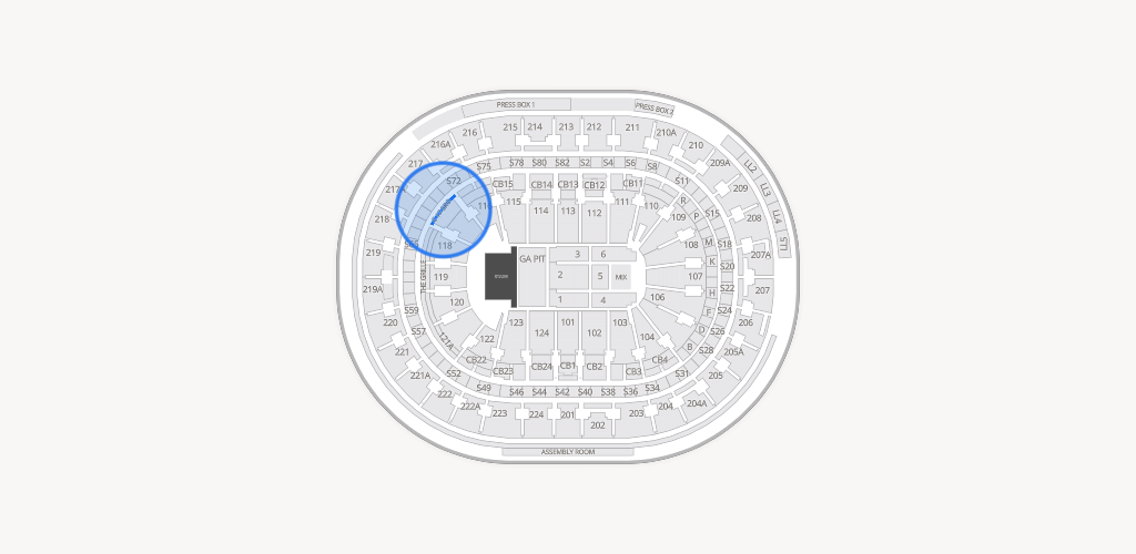 Xfinity Mobile Arena Seating Chart
