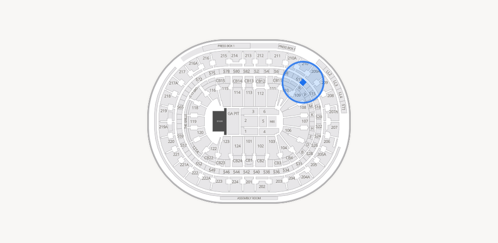 Xfinity Mobile Arena Seating Chart