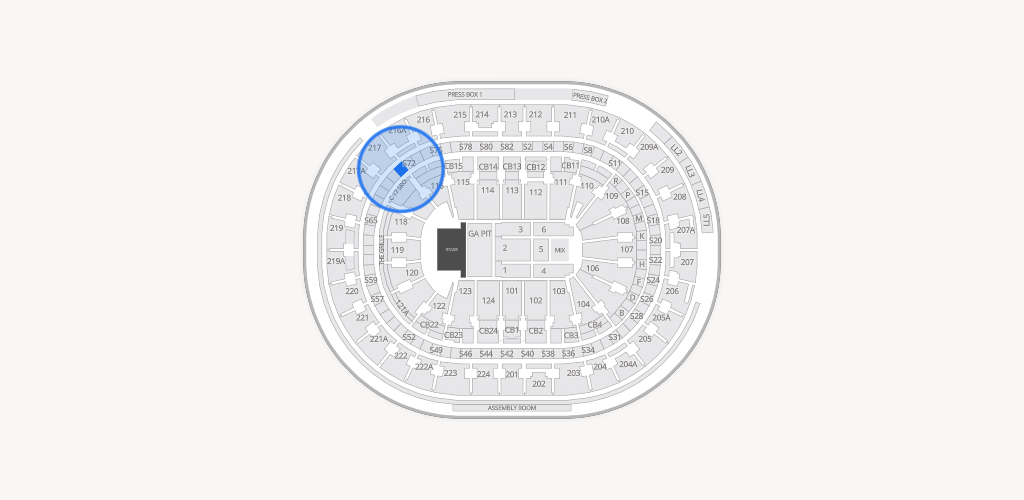 Xfinity Mobile Arena Seating Chart