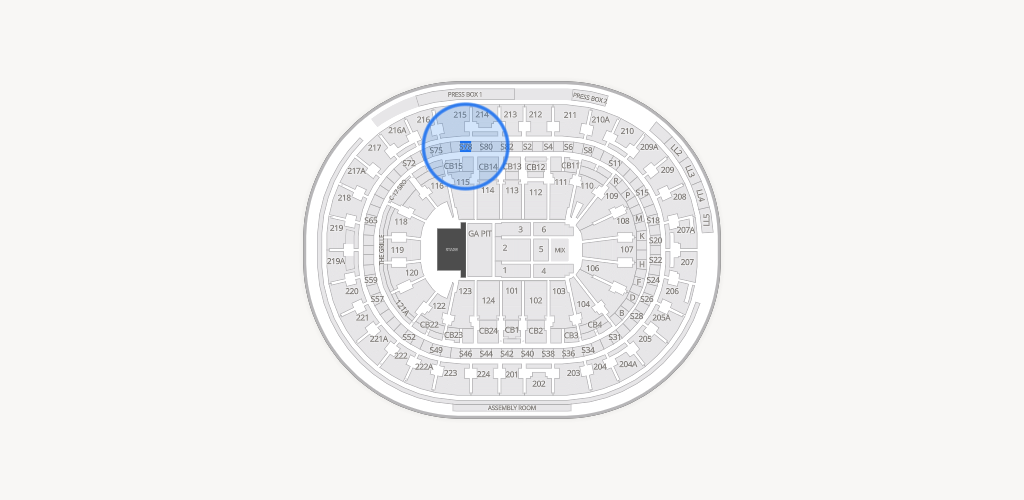Xfinity Mobile Arena Seating Chart