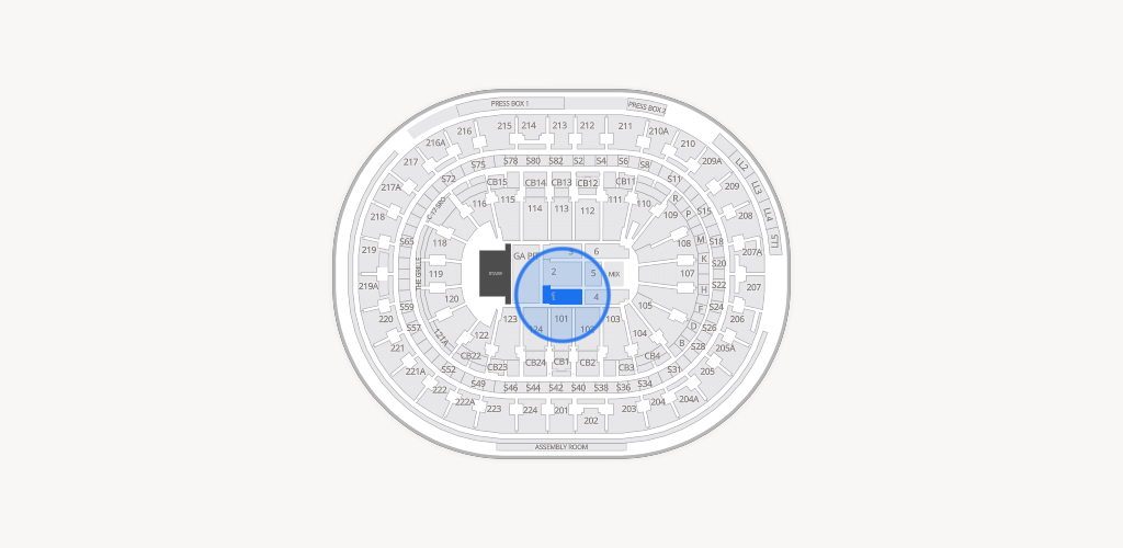 Xfinity Mobile Arena Seating Chart