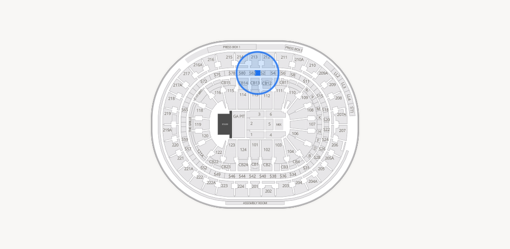 Xfinity Mobile Arena Seating Chart