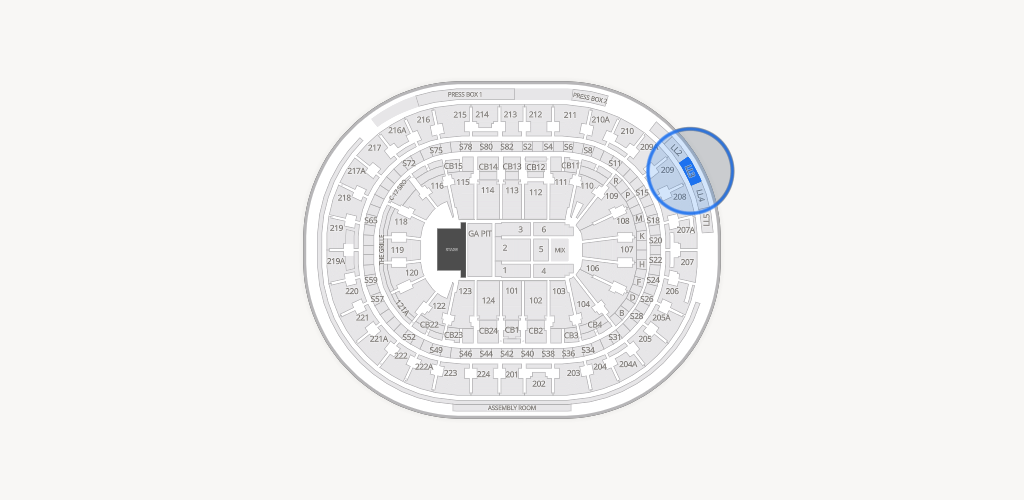 Xfinity Mobile Arena Seating Chart
