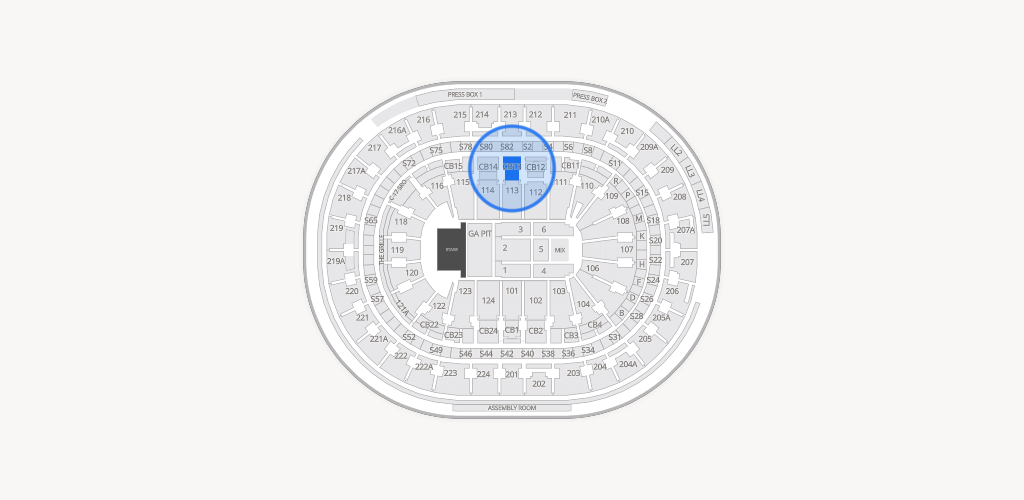 Xfinity Mobile Arena Seating Chart