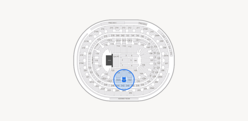 Xfinity Mobile Arena Seating Chart