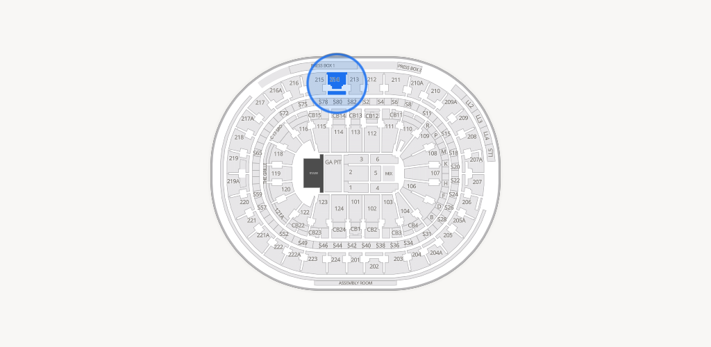 Xfinity Mobile Arena Seating Chart